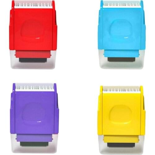 4 Colors Creative Data Protection Roller Stamp Information Coverage Data Protection Roller Identity Privacy Protector Stamp