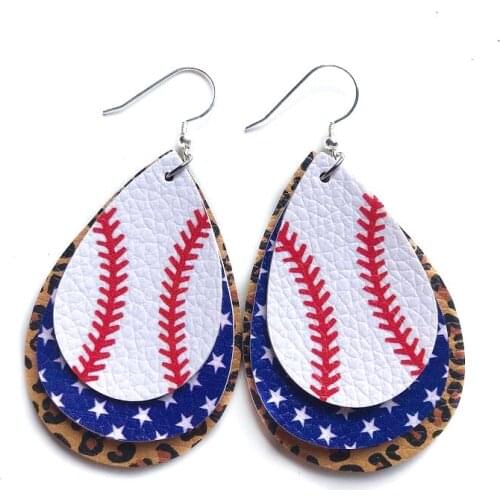 Hot Fashion Leopard Print Drop Earrings For Women Vintage Water Drop Leather Dangle Earring Gifts