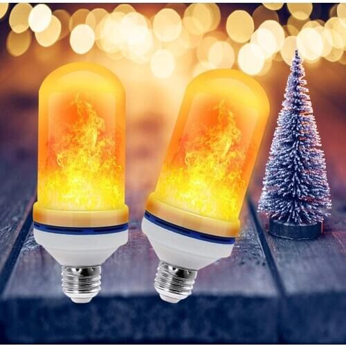 New 6w 4 Modes E26/e27 Flame Bulb 85-265v Led Flame Effect Fire Light Bulbs Flickering Emulation Decor Led Lamp