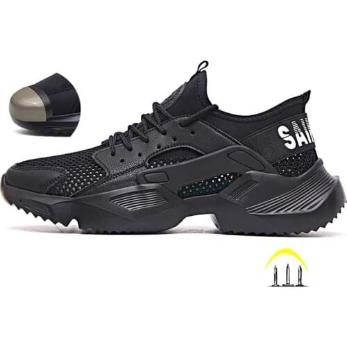 JUNSRM New Work Safety Shoes 2019 fashion sneakers Ultra-light soft bottom Men Breathable Anti-smashing Steel Toe Work Boots