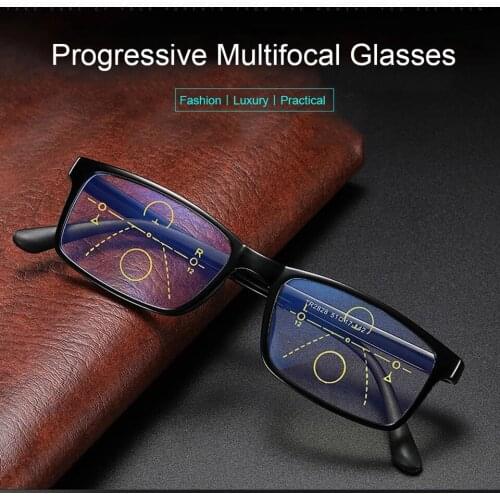 Reading Glasses Men Women Progressive Multifocal Bifocal Anti Blue Light Magnifying Presbyopic EyeGlasses +1.0~+4.0