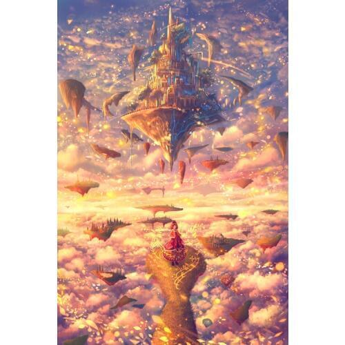 Beautiful fairyland The wooden puzzle 1000 pieces ersion jigsaw puzzle white card adult childrens educational toys