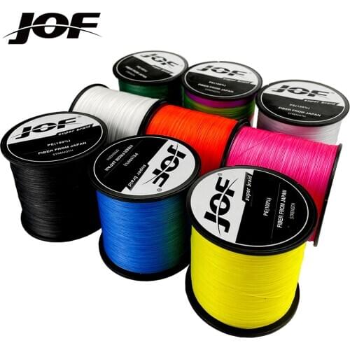 JOF Braided Fishing Line Fishing Tackle 4 Stands 500M Japanese Multifilament Carp Fishing Wire 10LB-120LB