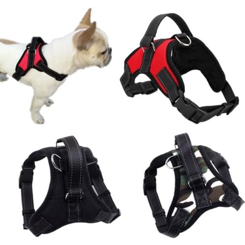 Adjustable Pet Dog Lead Collar Harness Dog Reflective Vest Harness Walking Hand Strap Pet Training for Small Medium Large Dog