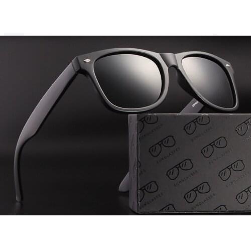 2019 Fashion Sunglasses Men Polarized Sunglasses Men Driving Mirrors Coating Points Black Frame Eyewear Male Sun Glasses UV400