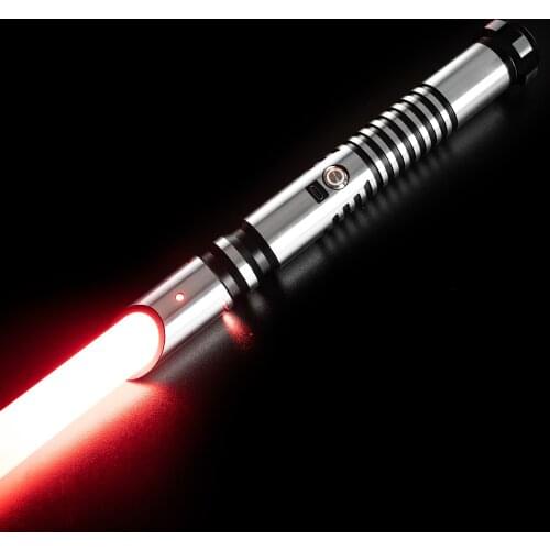 DamienSaber RGB Lightsaber Smooth Swing Proffie Neo Heavy Dueling Metal Handle Light Color Sound Changing Foc Lock Up Sword Toy