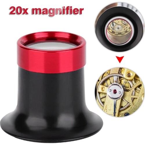 20X Magnifying Glass Watch Jewelry Repair Magnifier Tool For Watchmakers Professional Watch Loupe Portable Monocular Magnifier