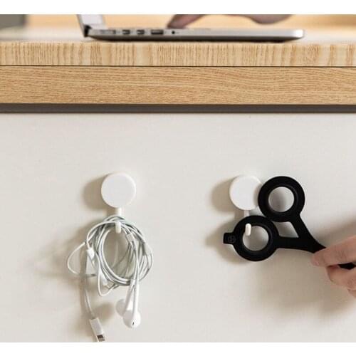 10 PCS Sticky Hook Creative Wall Key Holder Free Punch Clothes Rack Door Hanger Wall Strong Hangers Home Decoration Accessories
