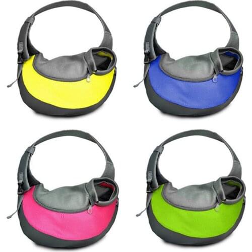 Breathable Pet Puppy Carrier Outdoor Travel Handbag Pouchs Mesh Oxford Sling Mesh Comfort Travel Tote Shoulder Bag