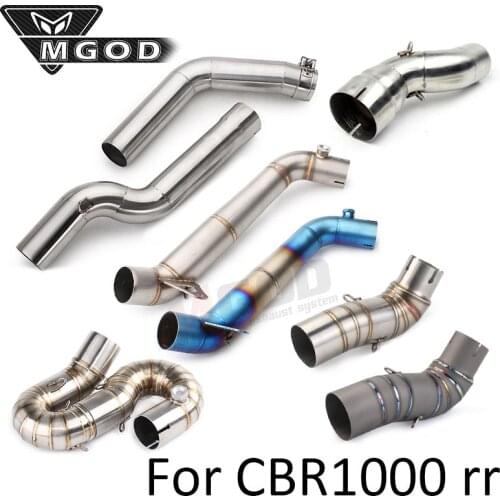 For CBR1000RR CBR1000 CBR 1000 2004-2017 Motorcycle Exhaust Escape MOTO Titanium Alloy Muffler Pipe Middle Mid Tube Link Racing