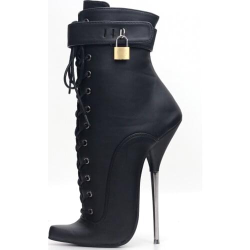 Womens Boots Sexy Pointed Toe Party Boots Stiletto Heel SM Ankle Boots US Size 6-14 No.230N-0