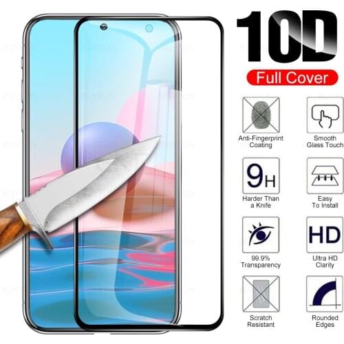 10d toughened glass for xiaoi redmi note 10 screen protector for xiaomi redmi note 8 pro protective glass film tempered glass