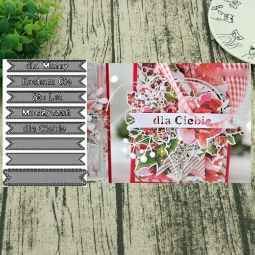 AddyCraft 2019NEW 8pc Metal cutting dies cut die Letter label Scrapbook paper craft knife mould blade punch stencil