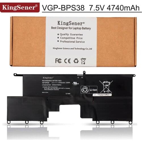 Kingsener VGP-BPS38 Laptop Battery For SONY VAIO PRO11 PRO13 SVP1321BPXB SVP13216PG SVP132A1CM SVP11217SCS BPS38 7.5V 4740mAh
