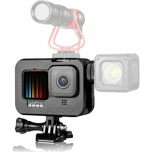 Aluminum Case for GoPro Hero 9 Black Protective Metal Cage Cover Cold Shoe Mount for Gopro Hero9 Black Action Camera Cover Frame