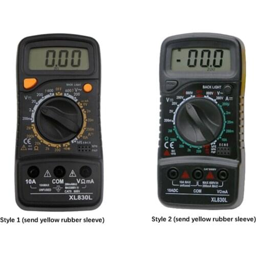 XL830L Palmare Multimetro Digitale A CRISTALLI LIQUIDI Retroilluminazione Portatile AC/DC Amperometro Voltmetro di Ohm del Teste