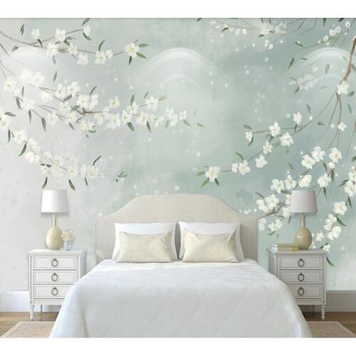 Custom 3D mural wallpaper small fresh watercolor flowers background wall decoration painting
