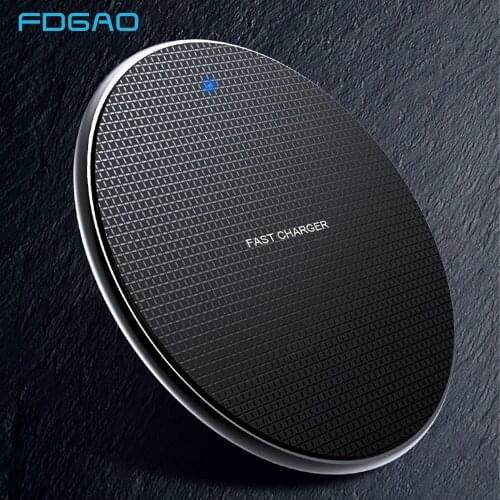 FDGAO 10W Qi Wireless Charger For iPhone 11 XS Max XR X 8 Airpods Pro USB Fast Charging Pad for Samsung S20 S10 S9 S8 Note 10 9