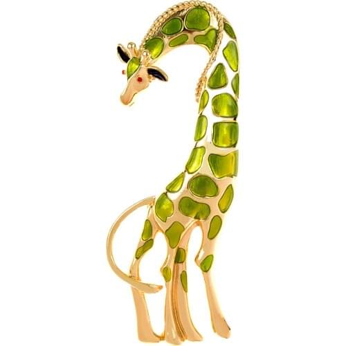 CINDY XIANG Enamel Large Giraffe Brooches For Women And Men Vivid Cute Animal Design Brooch Pins Luxury High Quality Accessories