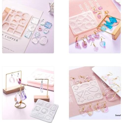 Star/Moon/Leaf Shape Pendant Earrings Mold Serving Board Silicone Mold Home Decoration Mold Suitable for Women