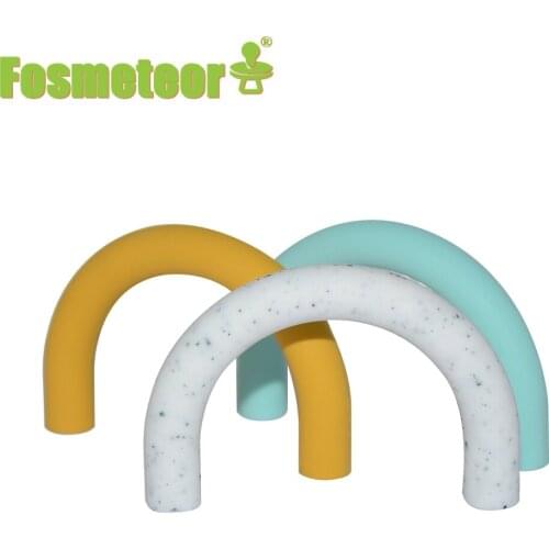 Fosmeteor 2pcs Baby Silicone U Type For Baby Shape Ring Teether Beads BPA Free Baby Teether Nursing Necklace DIY Pacifier Chain