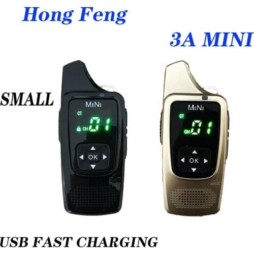 HF 3A MINI walkie-talkies UHF 400-470mhz VOX radio station HF Transceiver micro radio communicator walkie talkie with Earpiece