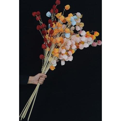 Exquisite Artificial Flower Bouquet Fake Flower Wide Application Fabric Bright-colored Simulation Enkianthus for Home