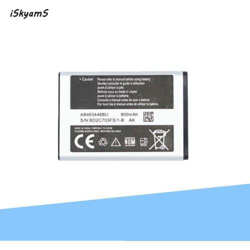 ISkyamS 1x 800mAh AB463446BU Replacement Battery For Samsung SGH GH E251 E258 E350 E428 E500 X208 E900 E908 C512 X630 X680