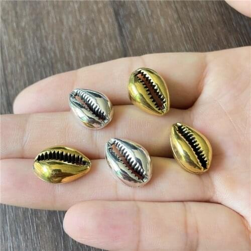 JunKang 12*17mm popular European American braided rope shell DIY handmade bracelet Necklace Jewelry accessories