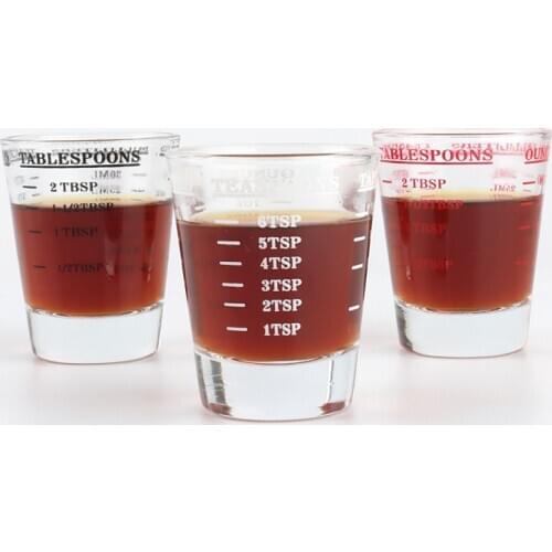 Espresso measuring cup with graduated ounce cup baking household glass ounce milliliter graduated cup for medicine