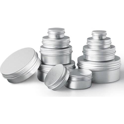 Mini Balm Nail Art Cosmetic Cream Make Up Pot Lip Jar Sealed Aluminum Container Cosmetic Empty Container For Travel Cosmetic Can