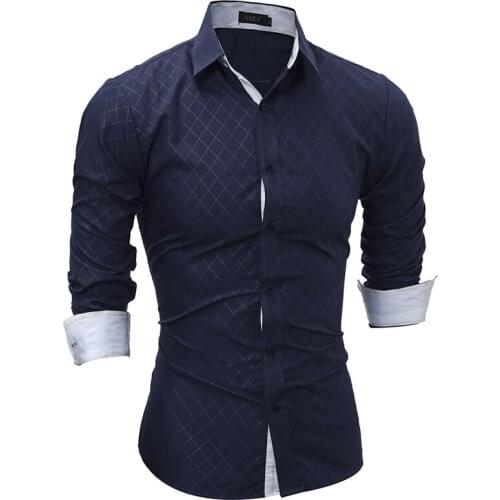 Camisa Masculina Slim Fashion Men Shirt 2018 New Brand Casual Long-Sleeved Chemise Homme High Quality Male Plaid Dress Shirts