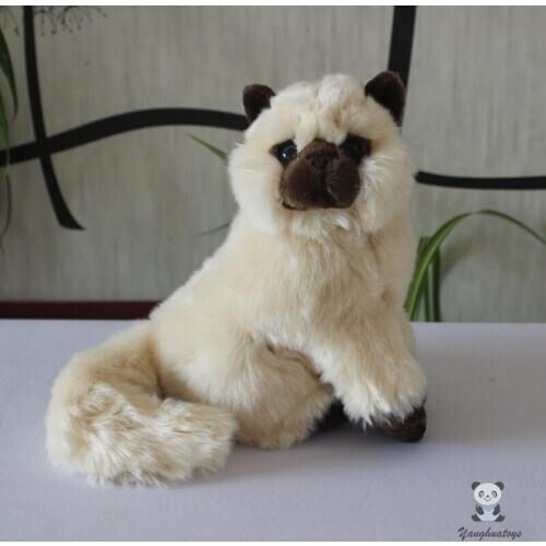 Soft and cute girls gifts toy real life plush chinchilla dolls stuffed Persian cat toys model present
