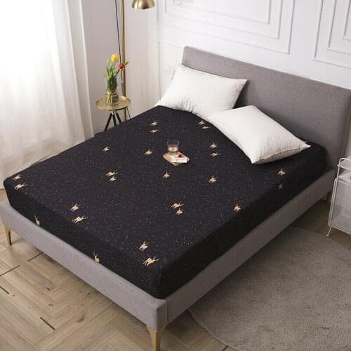 Mattress Cover Printed Pattern Waterproof Mattress Protective Cover Film Suitable for All Sizes of Bed Sheet with Cover