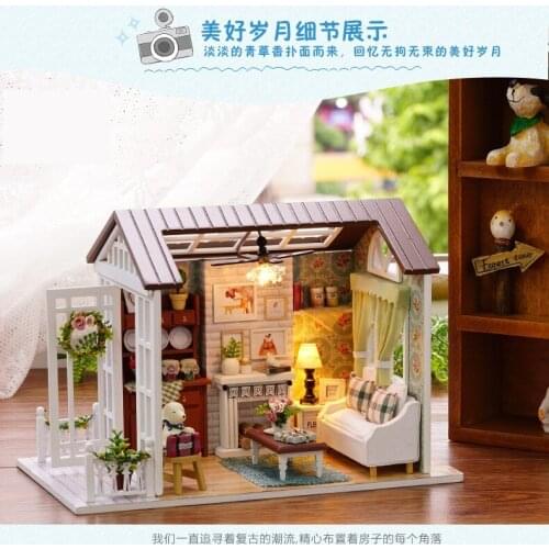 New Miniature CUTE Doll House Model Forest Building Kits Creative Wooden diy Furniture Toys Birthday Gifts Happy Times