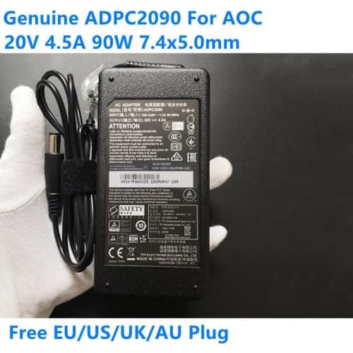 Genuine ADPC2090 20V 4.5A 90W AC Adapter For PHILIPS AOC C3583FQ AG322QCX VS16485 XG-2703 XG3420C Laptop Power Supply Charger
