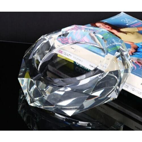 Practical Smoking Tool Gold Black Silver Transparent Color Cigar Ashtray Crystal Ashtray Star Anise Cendrier Ash Tray