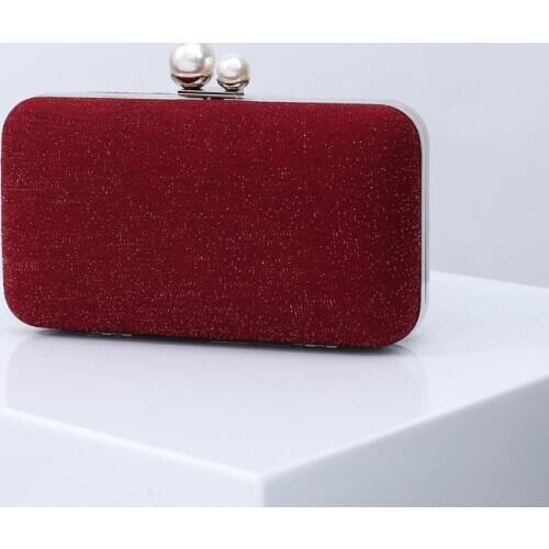 Womens Handbag Pearl Luxury Wedding Party Bridal Evening Bag Purse Banquet Solid Color Retro Chain Shoulder Bag ZD1913