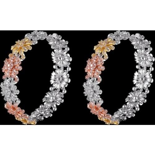 Zlxgirl Bridal Jewelry 2019 New Arrival Multi Color Beads Tassel Earrings Women Mirco Paved Zircon Beaded Jewelry earing Bijoux