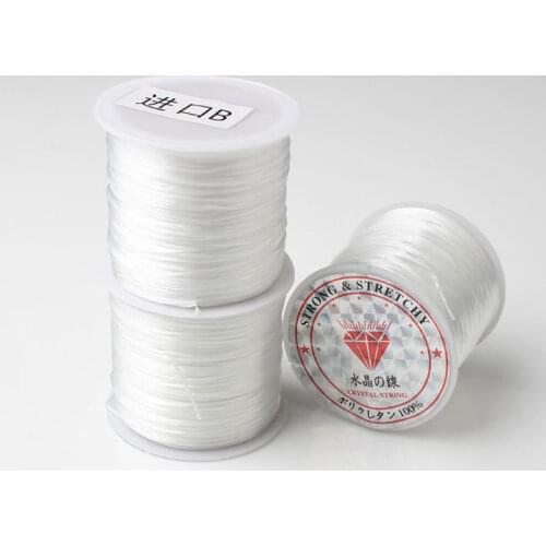 1 Roll Flat Stretchy Elastic Rope String Line Cord Beading Beads DIY for Jewelry Making Bracelet Necklace Accessories Wholesale