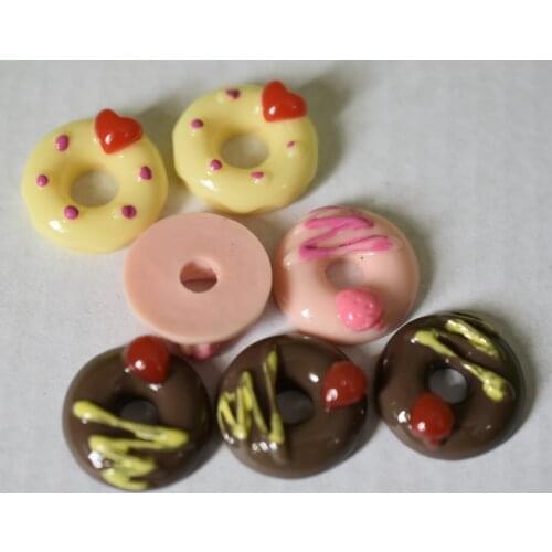 1pcs/lot resin candy donuts 19mm simulation of food Cabochons Scrapbook for DIY phone case decoration B102-7
