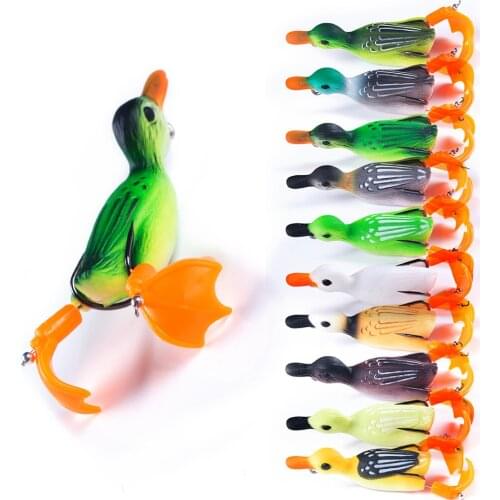 8.5cm duck Fishing Lure Ducking Fishing Frog Lure 11.2g Artificial Bait Duckling 3D Eyes Day Baits Bass Carp