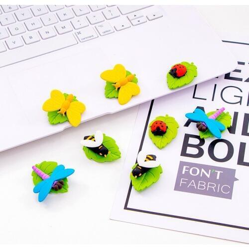 4 Pcs/Lot Creative Butterfly Bee Insect Series Rubber Suit Student Stationery Eraser Wholesale