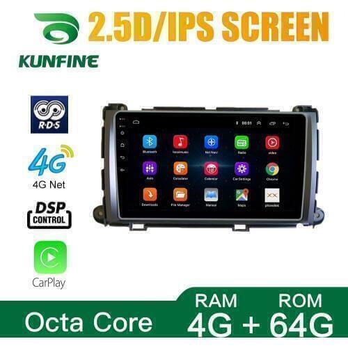 Car Radio For Toyota Sienna 2010-2014 Octa Core Android 10.0 Car DVD GPS Navigation Player Deckless Car Stereo Headunit