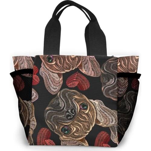 NOISYDESIGNS Cute Puppy Ptint Tote Bag Female Small Beach Handbag Eco Shopping Bag Daily Foldable Shoulder Bag Tote for Women