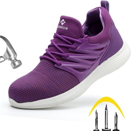 Unisex Work Safety Shoes Men Women Steel Toe Anti-smashing Puncture Proof Safety Shoes Boots Light comfortable Non-slip Sneakers