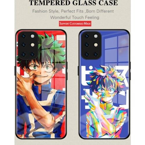 Japan Anime My Hero Academia Phone Case for OnePlus 1+8T 5 6 6t Oneplus 7 7T 8 8t pro 1+9 9Pro Tempered Glass Case