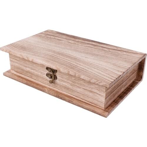 Wooden Hinged Lockable Box Jewellery Storage Case Crfats Sundries Organizer