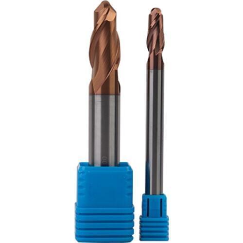 Ball Nose End Mill R0.5 0.75 1 1.25 1.5 2.0 2.5 3 4 Milling Machining Tungsten Steel Sprial Bit Milling Cutter HRC62 2F Cutting