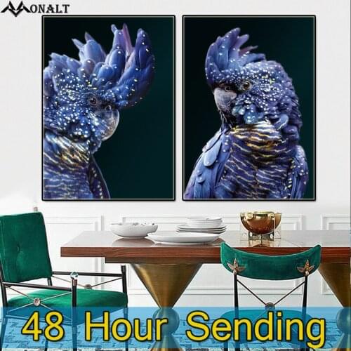 Canvas Painting Blue Parrot Living Room Poster Animal Photography Picture Modern Art Painting for Home Abstract Art Poster Decor